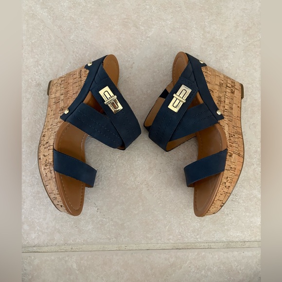 Tommy Hilfiger Mili 2 Cork Wedge Sandals - Size 10 - Picture 6 of 17